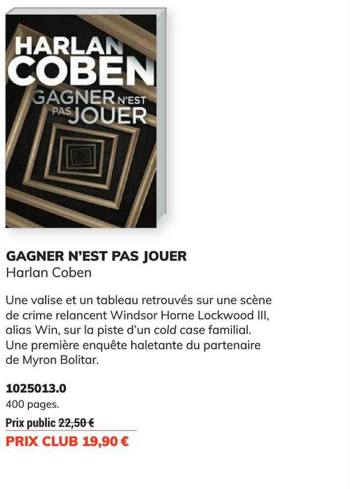 gagner n'est pas jouer - harlan coben