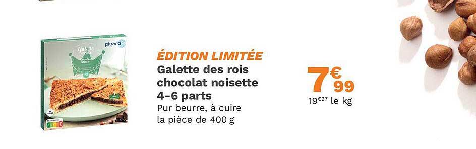 galette des rois chocolat noisette 4-6 parts