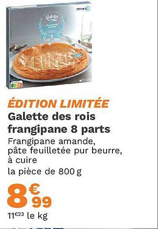 galette des rois frangipane 8 parts