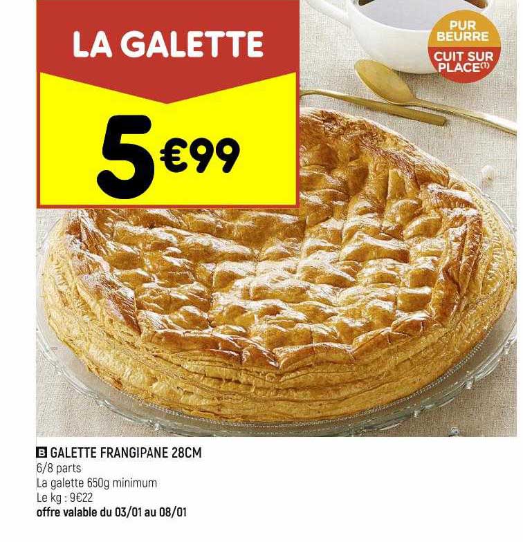 galette frangipane 28 cm