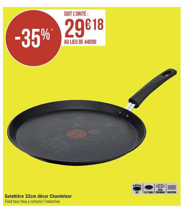 galettière 32 cm décor chandeleur