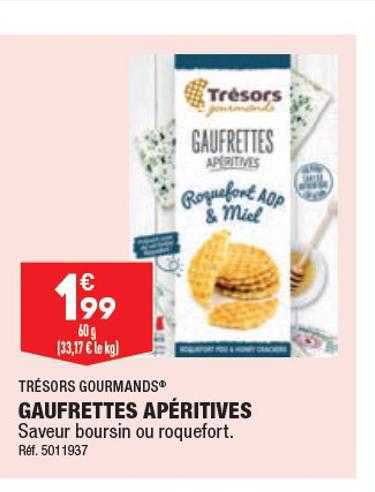 gaufrettes apéritives trésors gourmands