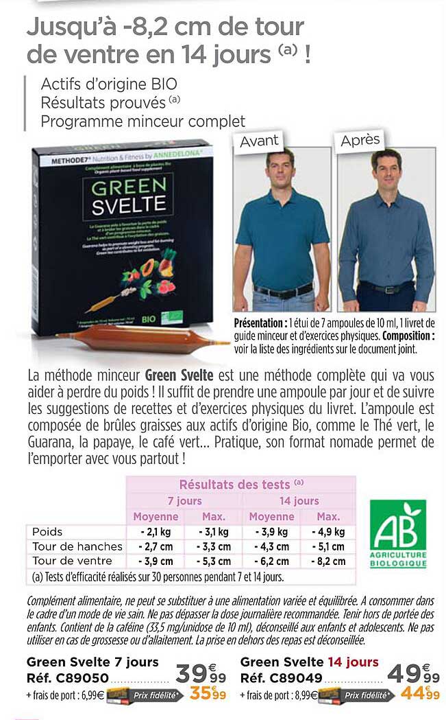 green svelte 7 jours green svelte 14 jours
