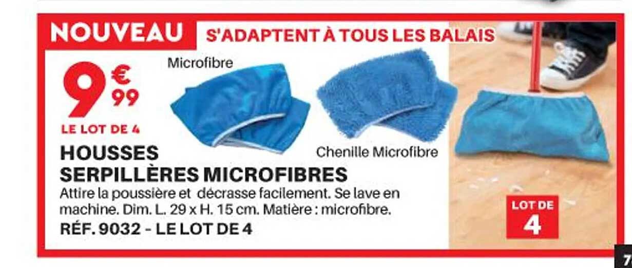 housses serpillères microfibres