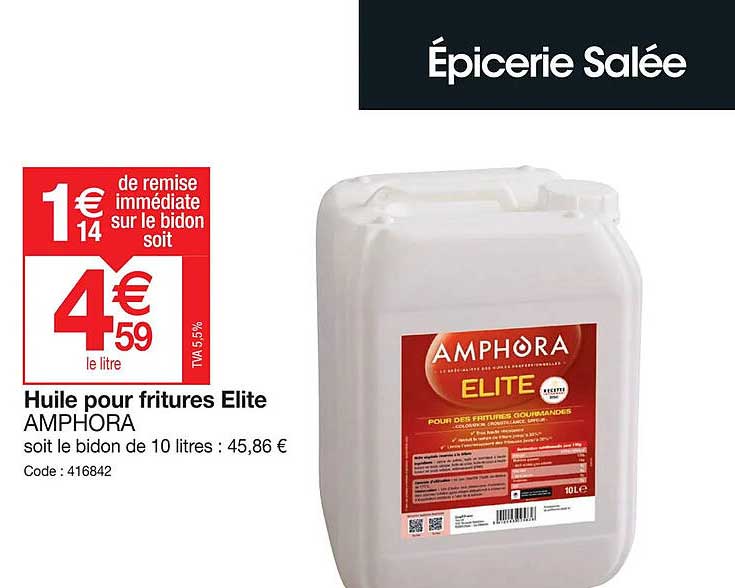 Huile Pour Fritures Elite Amphora