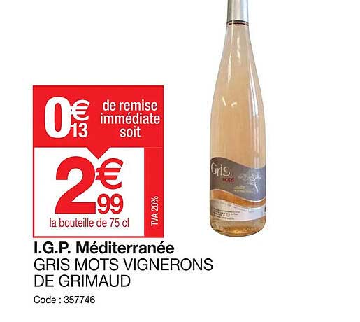i.g.p. méditerranée gris mots vignerons de grimaud