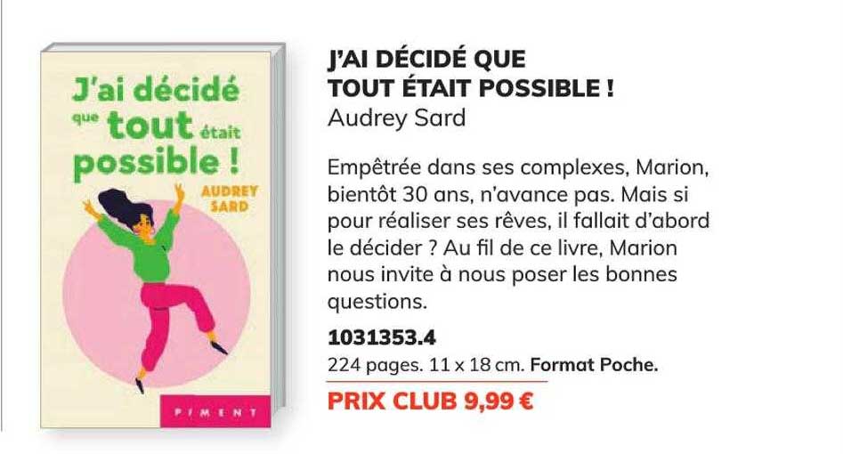 j'ai décidé que tout était possible! - audrey sard