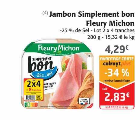 jambon simplement bon fleury michon
