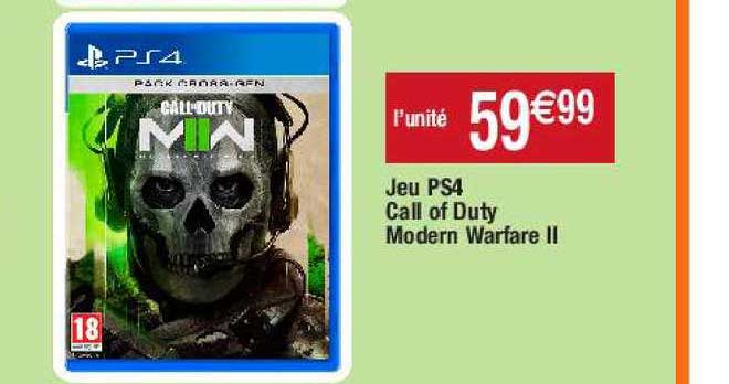 jeu ps4 call of duty modern warfare II