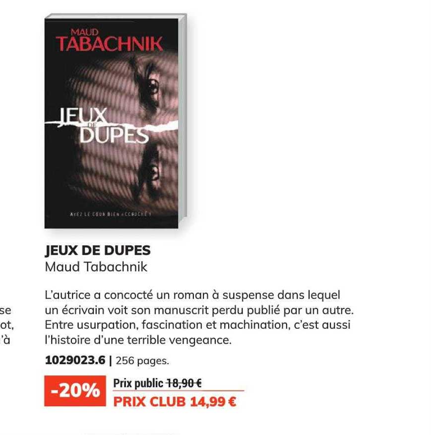 jeux de dupes - maud tabachnik