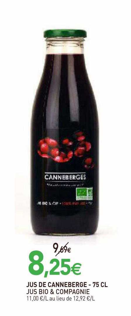 Jus De Canneberge Jus Bio A Compagne