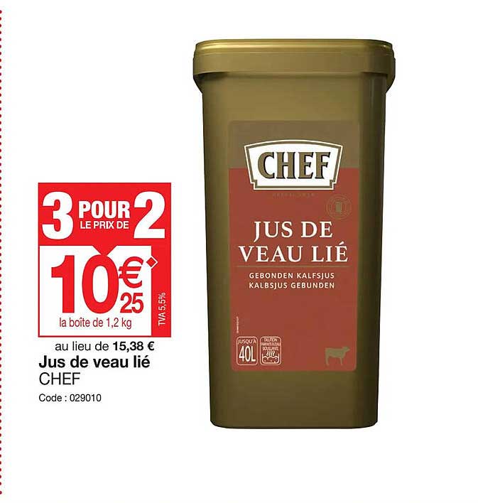 jus de veau lié chef