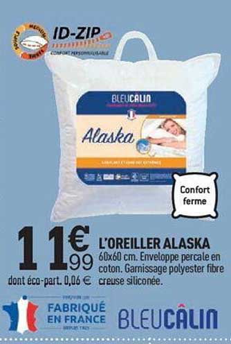 l'oreiller alaska bleu câlin