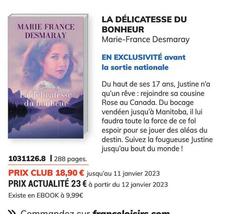 la délicatesse du bonheur - marie-france desmaray