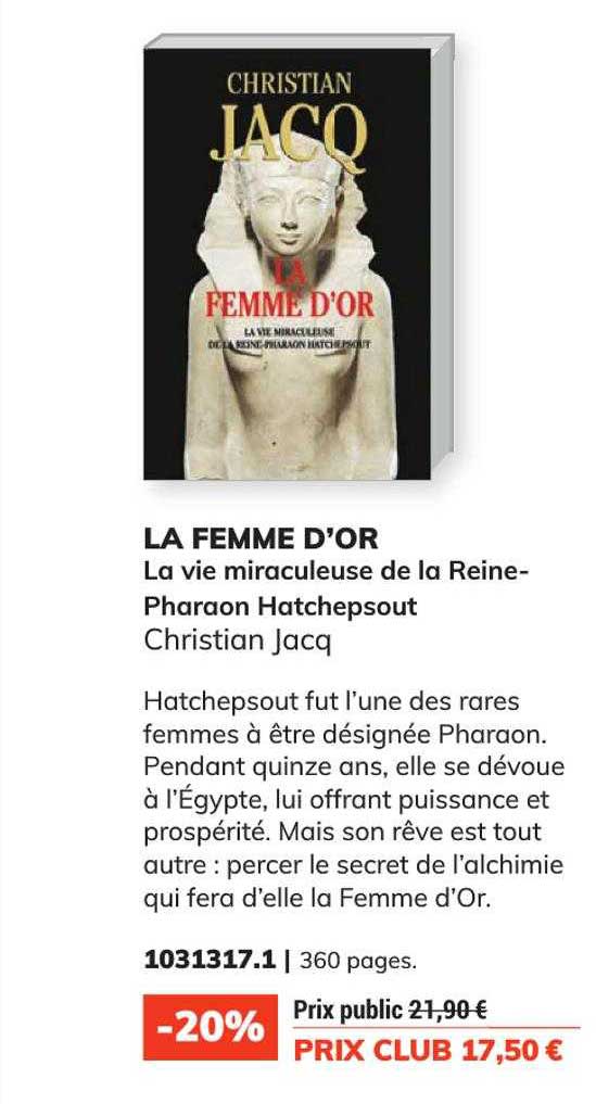 la femme d'or - christian jacq