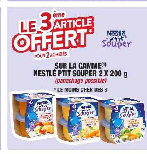 la gamme nestlé ptit souper 2 x 200 g
