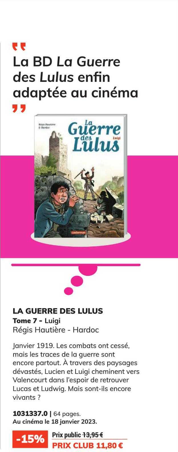la guerre des lulus tome 7 - luigi - régis houtière - hardoc