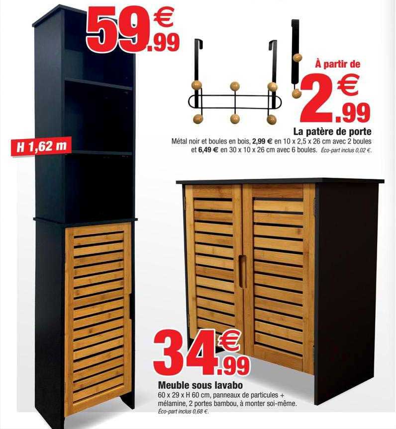 la patère de porte meuble sous lavabo