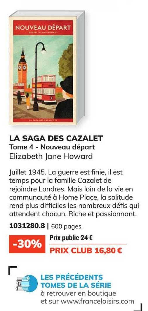 la saga des cazalet  tome 4 - nouveau départ elizabeth jane howard