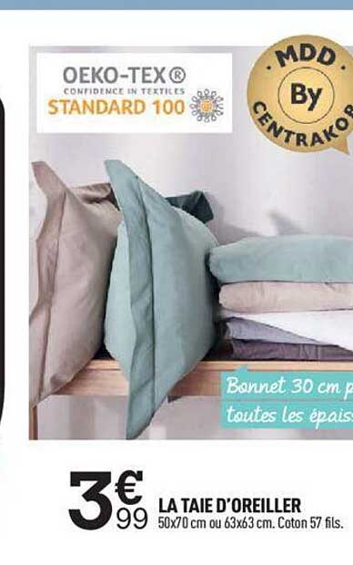 la taie d'oreiller