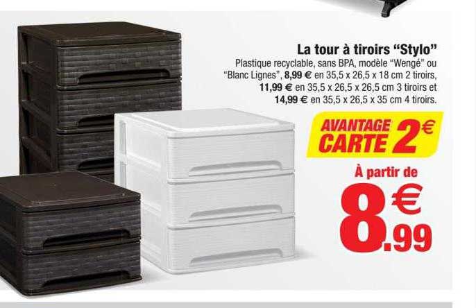 La Tour à Tiroirs "stylo"