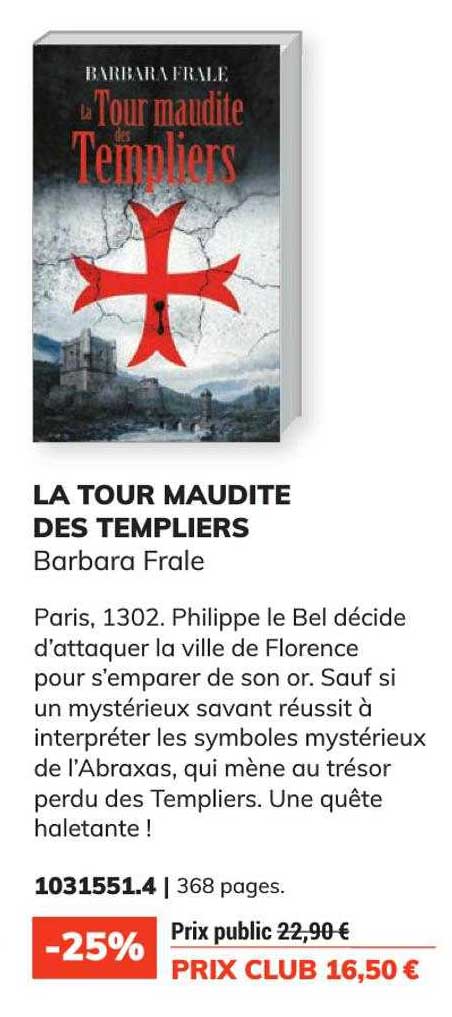 la tour maudite des templiers - barbara frale