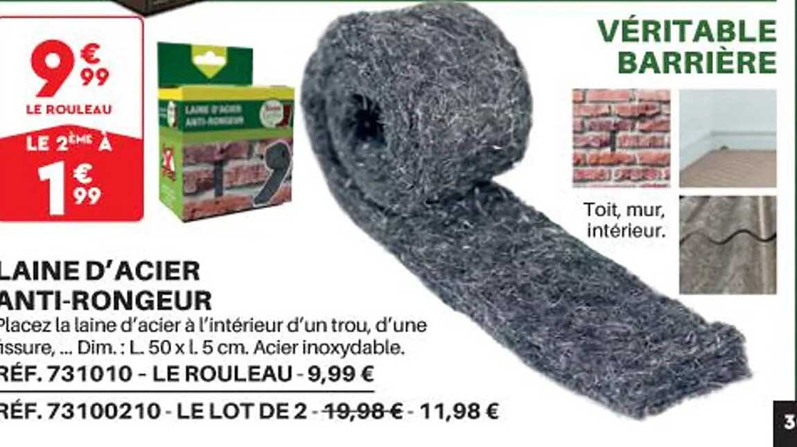 laine d'acier anti-rongeur