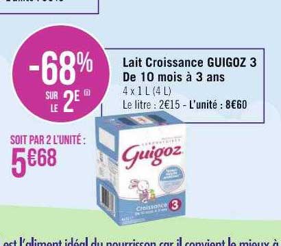 lait croissance GUIGOZ 3 de 10 mois à 3 ans