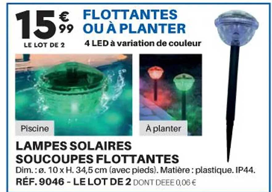 lampes solaires soucoupes flottantes