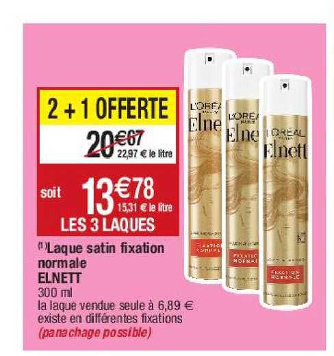 laque satin fixation normale elnett