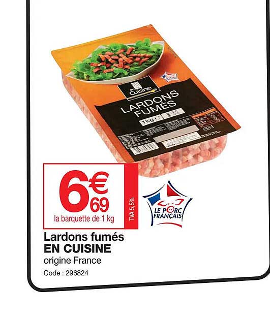 Lardons Fumés En Cuisine
