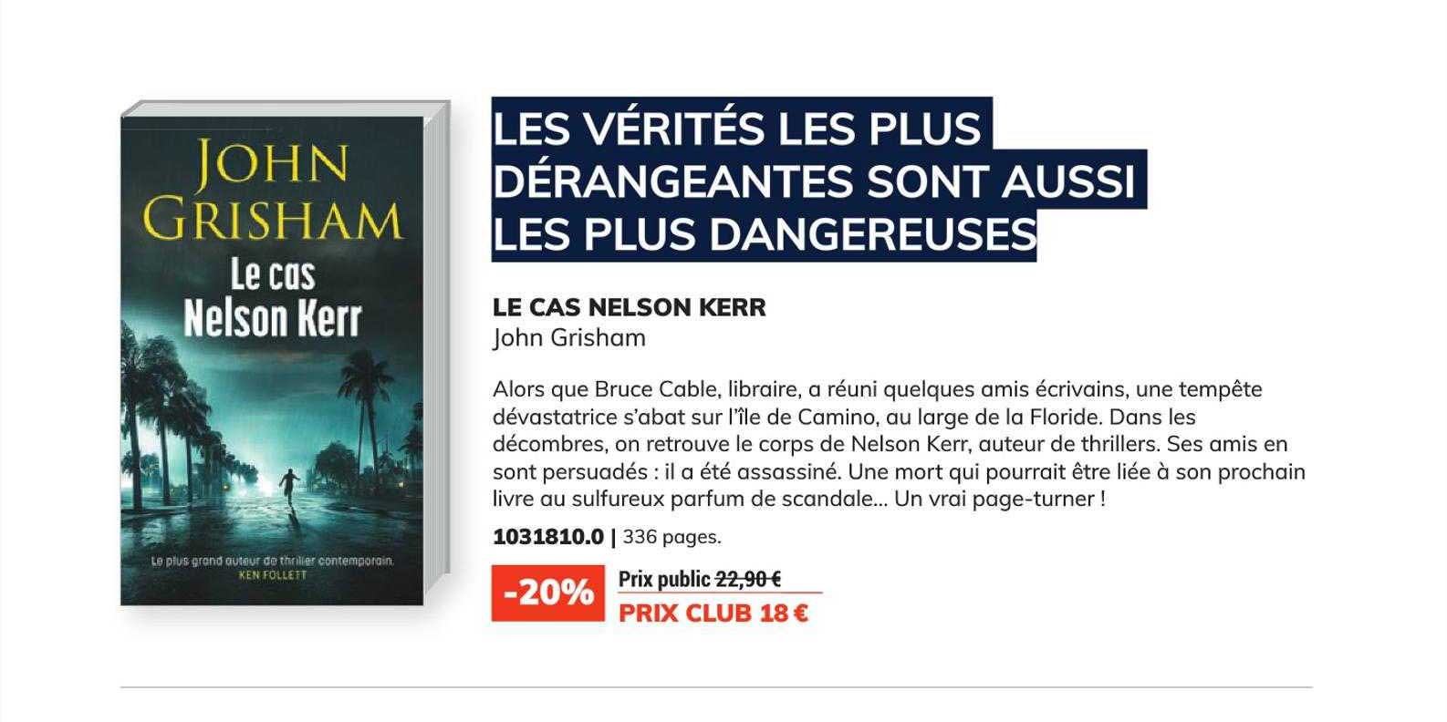le cas nelson kerr - john grisham