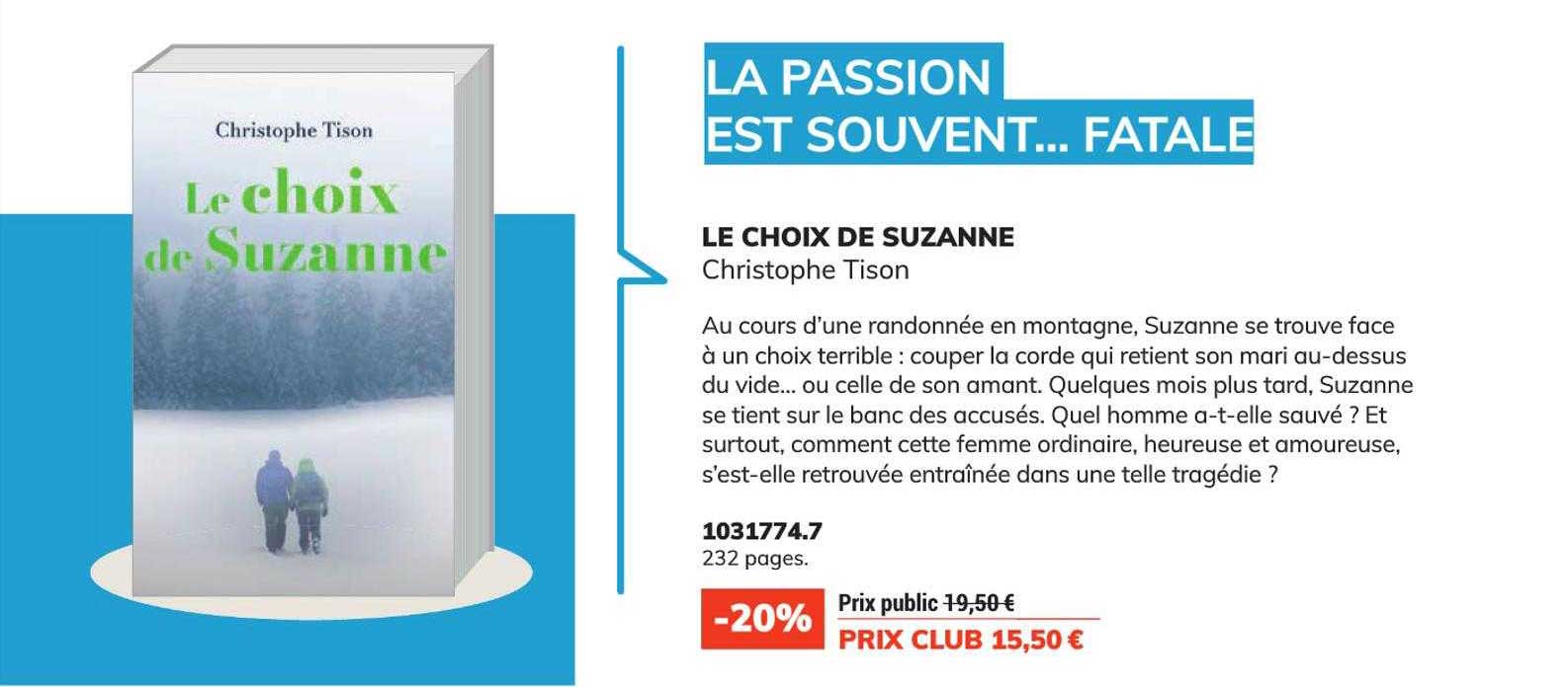 le choix de suzanne - christophe tison