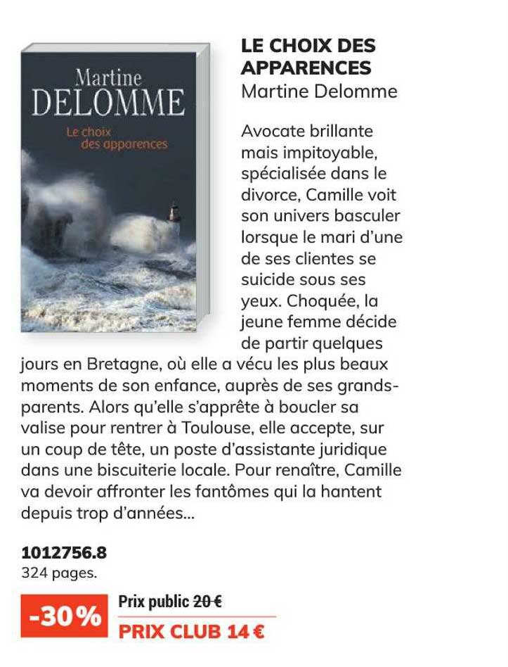 le choix des apparences - martine delomme