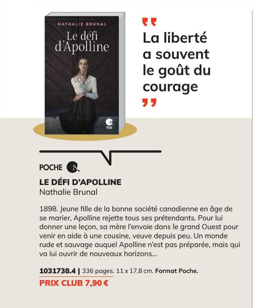 le défi d'apolline - nathalie brunal