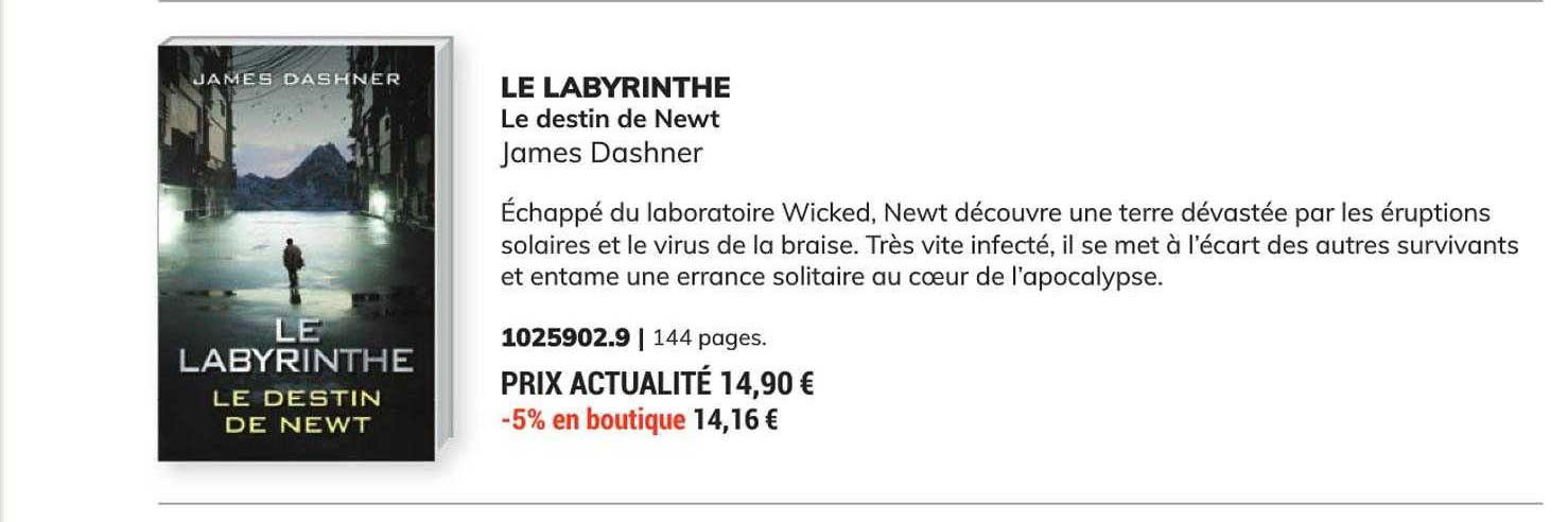 le labyrinthe le destin de newt - james dashner