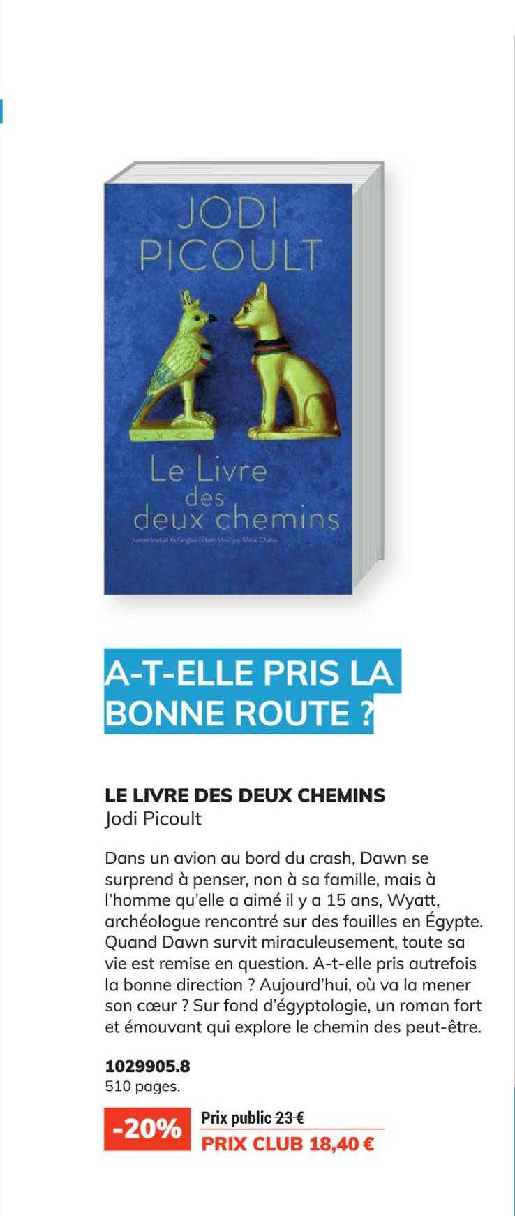 le livre des deux chemins - jodi picoult