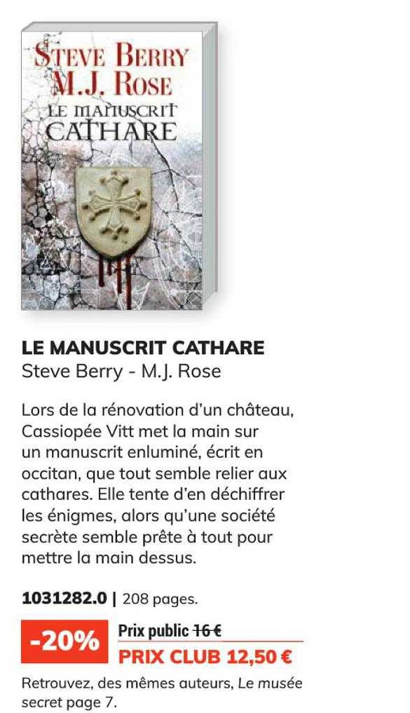 le manuscrit cathare - steve berry - m.j. rose