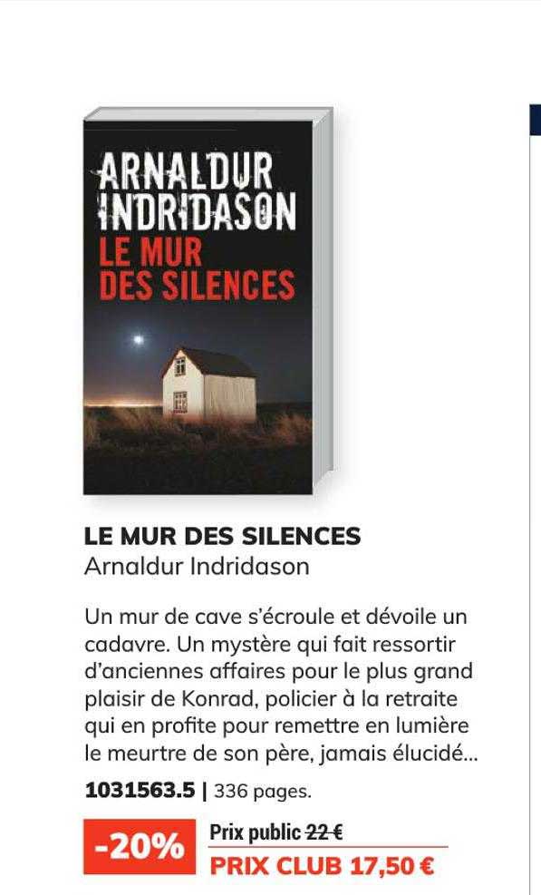 le mur des silences - arnaldur indridason