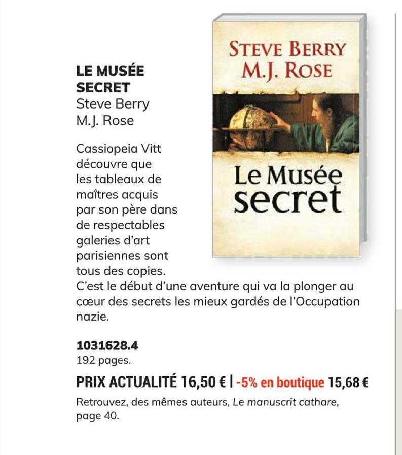 le musée secret - steve berry - m.j. rose