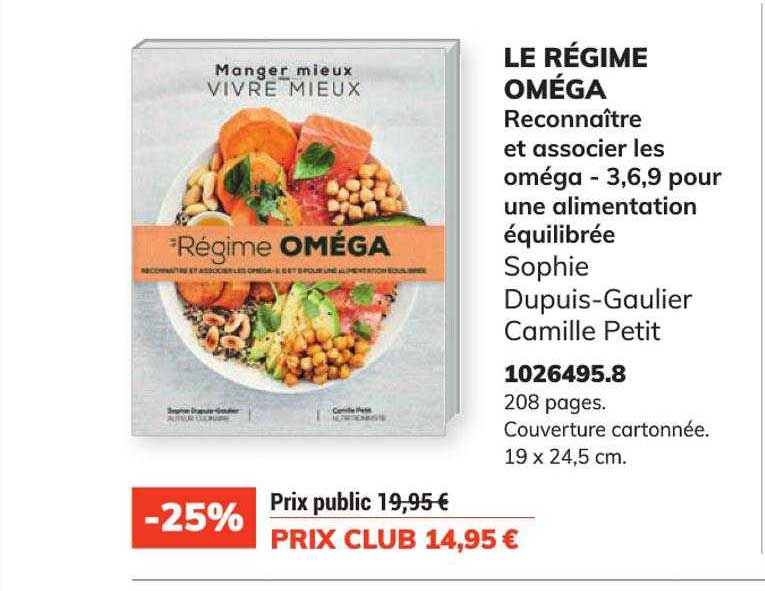 le régime oméga - sophie dupuis - gaulier camille petit