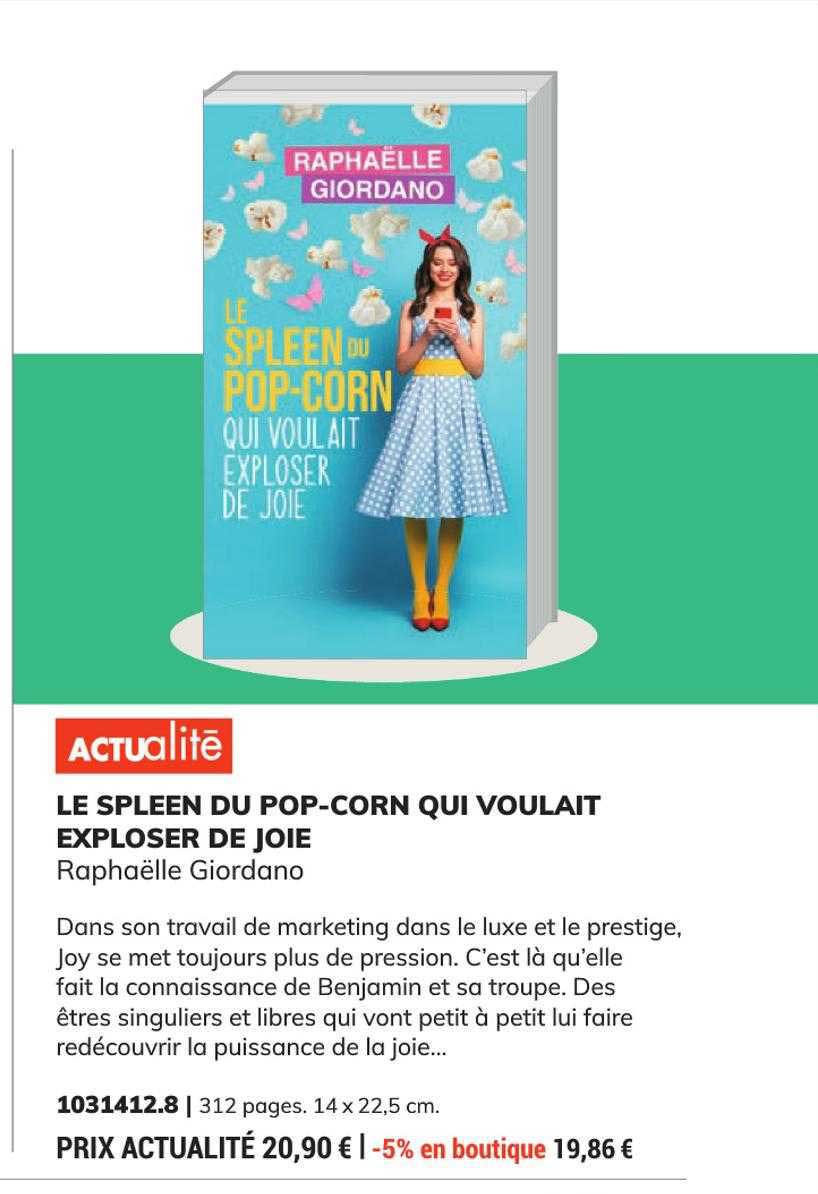 le spleen du pop-corn qui voulait exploser de joie - raphaëlle giordano