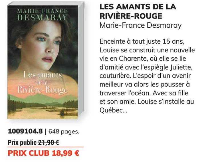 les amants de la rivière-rouge - marie-france desmaray