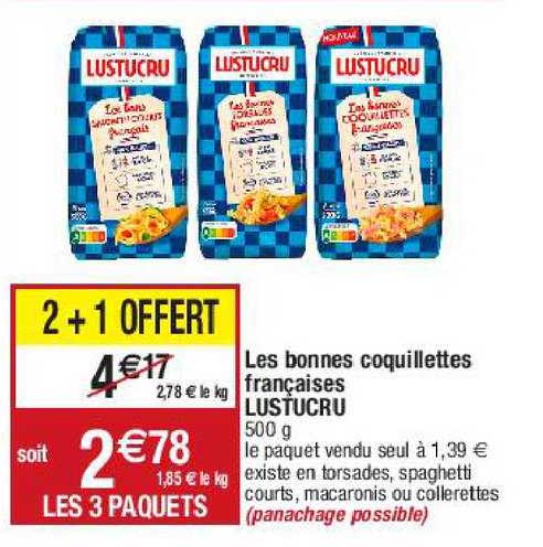 les bonnes coquillettes françaises lustucru