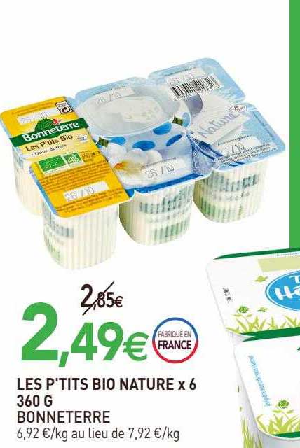 les p'tits bio nature x 6 bonneterre
