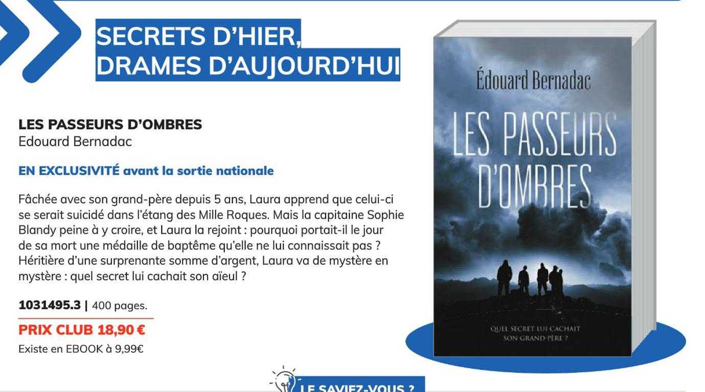 les passeurs d'ombres - edouard bernadac