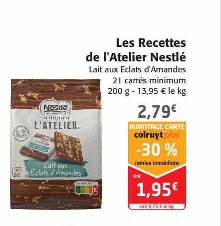 les recettes de l'atelier nestlé