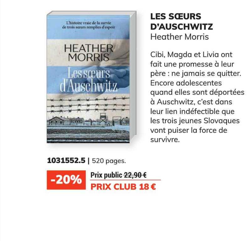 les sœurs d'auschwitz - heather morris