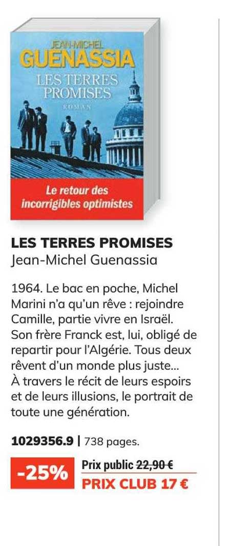 les terres promises - jean-michel guenassia