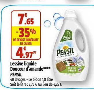 lessive liquide douceur d'amande persil